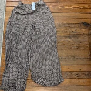 American Eagle plaid wide leg pants